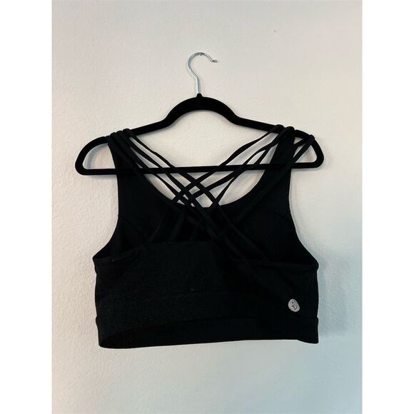 Torrid Women's Black Strappy Racerback Sports Bra Size 0 Activewear - Picture 2 of 3